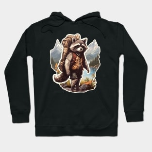 Raccoon Mountain hiking with backpack Hoodie